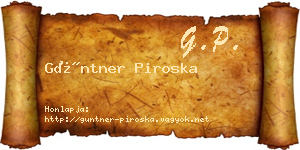 Güntner Piroska névjegykártya