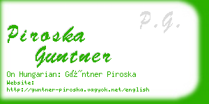 piroska guntner business card